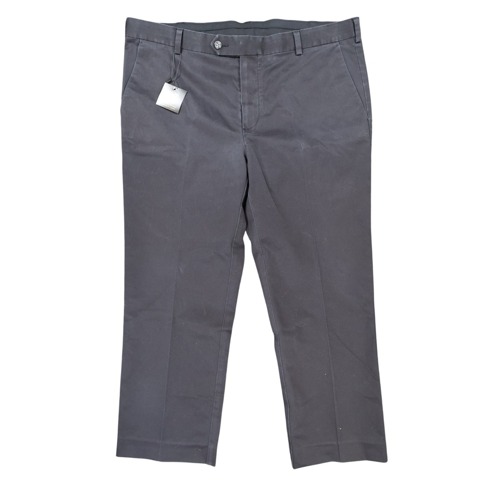 Roundtree & Yorke Chino Pants Mens 38x28 Black Excellent Stretch Twill‎